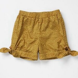 Anthropologie Corey Lynn Calter Yellow Boho Shorts Batik Print Cotton Medium